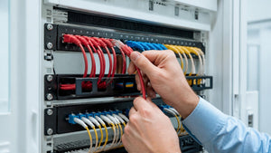Patching Cat6 and fiber in a network rack | Conversions Tech