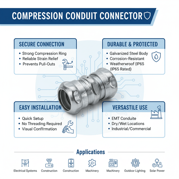 Conversions Tech 1-1/2” EMT Compression Coupling