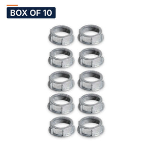 Conversions Tech Electrical > Conduit Fittings > Bushings & Locknuts Box of 10 ($0.40 ea) 1-1/2 in. Conduit Bushing, Steel | UL 514B | 3113-0112