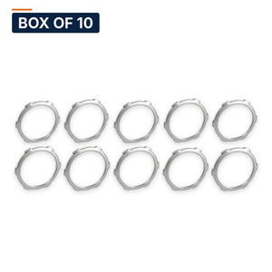 Conversions Tech Electrical > Conduit Fittings > Bushings & Locknuts Box of 10 ($0.45 ea) 1-1/2 in. Conduit Locknut, Steel | UL 514B | 3111-0112