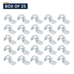 Conversions Tech Electrical > Conduit Fittings > Straps & Hangers Box of 25 ($0.24 ea) 1-1/2 in. EMT One-Hole Strap, Steel | OSP-150