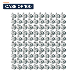 Conversions Tech Electrical > Conduit Fittings > EMT Connectors Case of 100 ($1.40 ea) 1-1/2 in. EMT Set-Screw Connector, Die-Cast Zinc | UL 514B | 3125-0112
