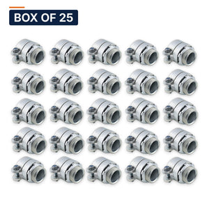 Conversions Tech Electrical > Conduit Fittings > EMT Connectors Box of 25 ($5.24 ea) 1-1/2 in. EMT Squeeze Connector, Die-Cast Zinc | UL 514B | 3119-0112