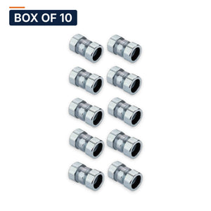 Conversions Tech Electrical > Conduit Fittings > EMT Couplings Box of 10 ($7.20 ea) 1-1/2 in. Rigid Compression Coupling, Threadless, Steel | UL 514B | RTC-150