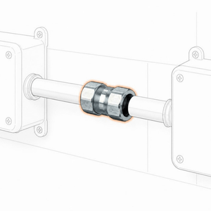 Conversions Tech Electrical > Conduit Fittings > EMT Couplings 1-1/2 in. Rigid Compression Coupling, Threadless, Steel | UL 514B | RTC-150