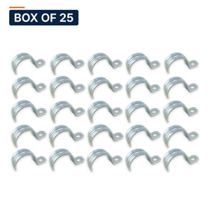 Conversions Tech Electrical > Conduit Fittings > Straps & Hangers Box of 25 ($0.32 ea) 1-1/2 in. Rigid One-Hole Strap, Steel | OSP-150R