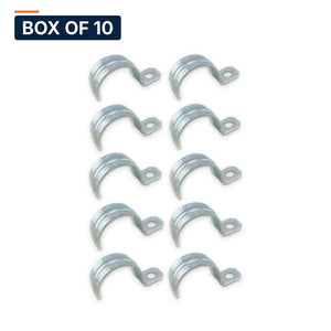 Conversions Tech Electrical > Conduit Fittings > Straps & Hangers Box of 10 ($0.32 ea) 1-1/2 in. Rigid One-Hole Strap, Steel | OSP-150R