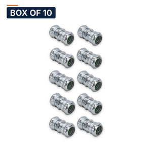 Conversions Tech Electrical > Conduit Fittings > EMT Couplings Box of 10 ($1.90 ea) 1-1/4 in. EMT Compression Coupling, Steel | UL 514B | 3105-0114