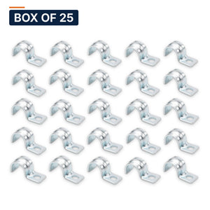 Conversions Tech Electrical > Conduit Fittings > Straps & Hangers Box of 25 ($0.18 ea) 1-1/4 in. EMT One-Hole Strap, Steel | OSP-125