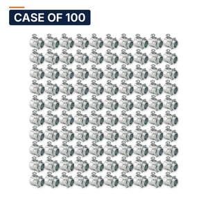 Conversions Tech Electrical > Conduit Fittings > EMT Connectors Case of 100 ($1.29 ea) 1-1/4 in. EMT Set-Screw Connector, Die-Cast Zinc | UL 514B | 3125-0114