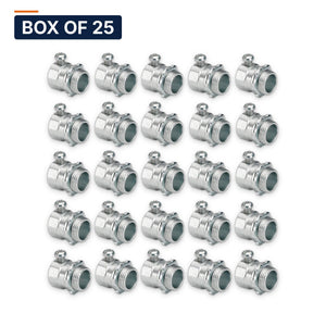Conversions Tech Electrical > Conduit Fittings > EMT Connectors Box of 25 ($1.48 ea) 1-1/4 in. EMT Set-Screw Connector, Die-Cast Zinc | UL 514B | 3125-0114