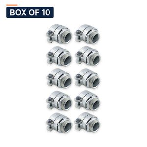 Conversions Tech Electrical > Conduit Fittings > EMT Connectors Box of 10 ($4.90 ea) 1-1/4 in. EMT Squeeze Connector, Die-Cast Zinc | UL 514B | 3119-0114