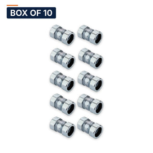 Conversions Tech Electrical > Conduit Fittings > EMT Couplings Box of 10 ($6.00 ea) 1-1/4 in. Rigid Compression Coupling, Threadless, Steel | UL 514B | RTC-125