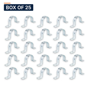 Conversions Tech Electrical > Conduit Fittings > Straps & Hangers Box of 25 ($0.28 ea) 1-1/4 in. Rigid Two-Hole Strap, Steel | TSP-125R