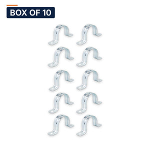Conversions Tech Electrical > Conduit Fittings > Straps & Hangers Box of 10 ($0.26 ea) 1-1/4 in. Rigid Two-Hole Strap, Steel | TSP-125R