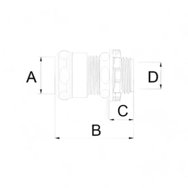 Conversions Technology 1/2”  EMT Compression Connector Raintight