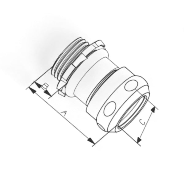 Conversions Technology 1/2”  EMT Compression Connector Raintight
