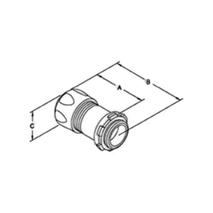 Conversions Technology 1/2” EMT Compression Connector Raintight Insulated
