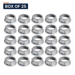 Conversions Tech Electrical > Conduit Fittings > Bushings & Locknuts Box of 25 ($0.10 ea) 1/2 in. Conduit Bushing, Steel | UL 514B | 3113-0012