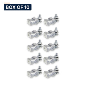 Conversions Tech Electrical > Conduit Fittings > Straps & Hangers Box of 10 ($0.21 ea) 1/2 in. Conduit Hanger with Bolt & Nut, Steel | CH-050
