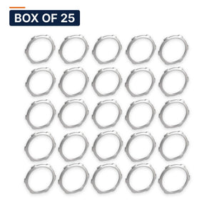 Conversions Tech Electrical > Conduit Fittings > Bushings & Locknuts Box of 25 ($0.07 ea) 1/2 in. Conduit Locknut, Steel | UL 514B | 3111-0012