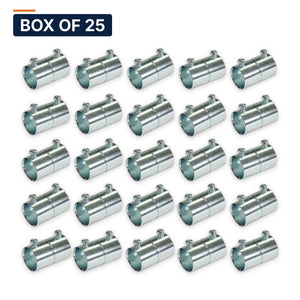 Conversions Tech Electrical > Conduit Fittings > EMT Couplings Box of 25 ($0.32 ea) 1/2 in. EMT Set-Screw Coupling, Die-Cast Zinc | UL 514B | 3109-0012