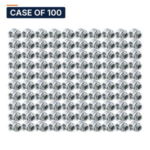Conversions Tech Electrical > Conduit Fittings > EMT Connectors Case of 100 ($1.63 ea) 1/2 in. EMT Squeeze Connector, Die-Cast Zinc | UL 514B | 3119-0012