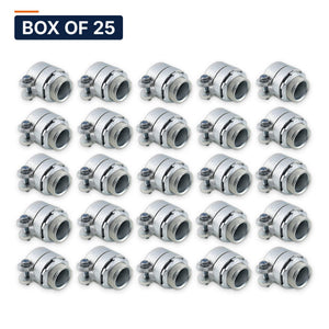 Conversions Tech Electrical > Conduit Fittings > EMT Connectors Box of 25 ($1.88 ea) 1/2 in. EMT Squeeze Connector, Die-Cast Zinc | UL 514B | 3119-0012