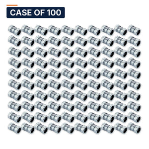 Conversions Tech Electrical > Conduit Fittings > EMT Couplings Case of 100 ($1.94 ea) 1/2 in. Rigid Compression Coupling, Threadless, Steel | UL 514B | RTC-50