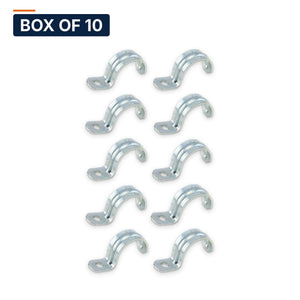 Conversions Tech Electrical > Conduit Fittings > Straps & Hangers Box of 10 ($0.08 ea) 1/2 in. Rigid One-Hole Strap, Steel | OSP-050R