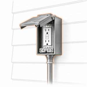 Conversions Tech weatherproof boxes 1-Gang Die-Cast Metal Electrical Box 3-Hub 1" Deep | UL Listed, RoHS