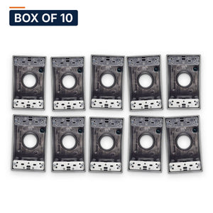 Conversions Tech weatherproof boxes Box of 10 ($4.10 ea) 1-Gang Weatherproof Box, 5 x 1/2 in Hubs, Side Entry | Die-Cast Aluminum, Gray, NEMA 3R