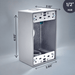 Conversions Technology weatherproof boxes 1 Gang weatherproof Grey box with (3) 1/2" threaded outlets