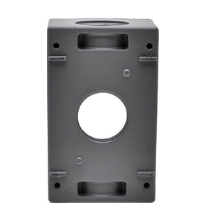 Conversions Technology weatherproof boxes 1 Gang weatherproof Grey box with (3) 1" threaded outlets