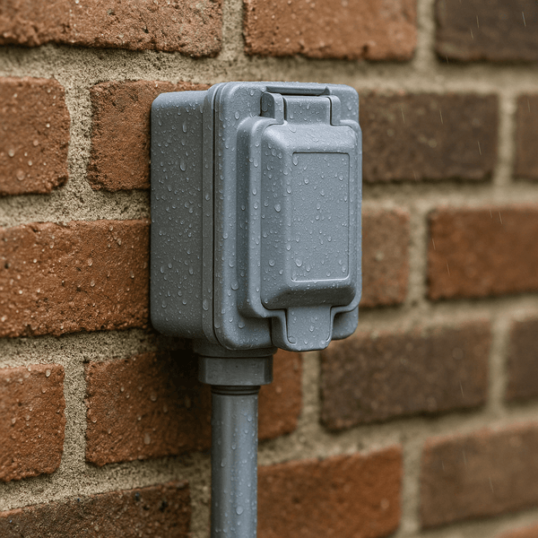 Conversions Technology weatherproof boxes 1 Gang weatherproof Grey box with (3) 1" threaded outlets