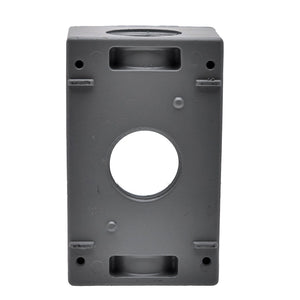 Conversions Technology weatherproof boxes 1 Gang weatherproof Grey box with (5) 1/2" threaded outlets