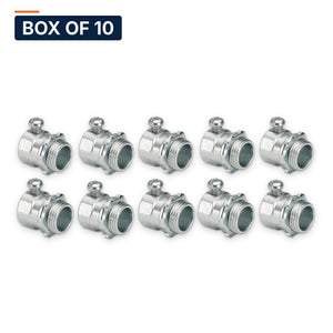 Conversions Tech Electrical > Conduit Fittings > EMT Connectors Box of 10 ($0.80 ea) 1 in. EMT Set-Screw Connector, Die-Cast Zinc | UL 514B | 3125-0001