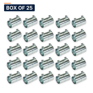 Conversions Tech Electrical > Conduit Fittings > EMT Couplings Box of 25 ($0.68 ea) 1 in. EMT Set-Screw Coupling, Die-Cast Zinc | UL 514B | 3109-0001