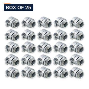 Conversions Tech Electrical > Conduit Fittings > EMT Connectors Box of 25 ($3.60 ea) 1 in. EMT Squeeze Connector, Die-Cast Zinc | UL 514B | 3119-0001