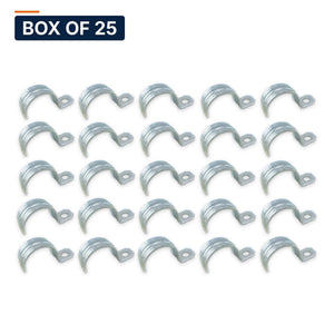 Conversions Tech Electrical > Conduit Fittings > Straps & Hangers Box of 25 ($0.15 ea) 1 in. Rigid One-Hole Strap, Steel | OSP-100R