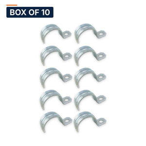 Conversions Tech Electrical > Conduit Fittings > Straps & Hangers Box of 10 ($0.16 ea) 1 in. Rigid One-Hole Strap, Steel | OSP-100R