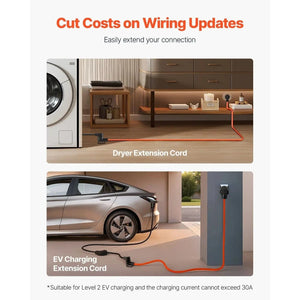 Conversions Tech Default 10 ft Dryer Extension Cord 4-Prong NEMA 14-30P to 14-30R 30A Power Cords & Extension Cords