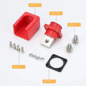 Conversions Tech 100-500A Square Energy Storage Terminal Copper High Current Through Wall Style New Energy Lilthium Battery Battery Connector