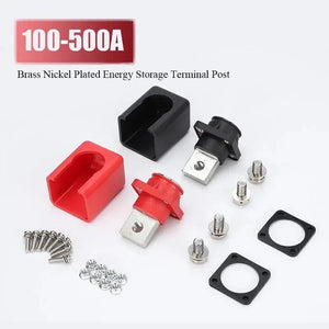 Conversions Tech 100-500A Square Energy Storage Terminal Copper High Current Through Wall Style New Energy Lilthium Battery Battery Connector