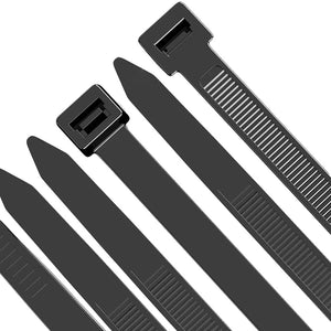 Conversions Tech CHINA 100 Pack Cable Zip Ties Heavy Duty 12 Inch, 7.6mm Strong Plastic Wire Ties with 70Kg Tensile Strength, UV Resistant