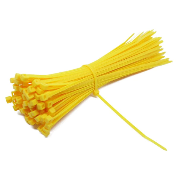 Conversions Tech 100 PCS 2.5mm*150mmSelf-Locking Nylon Wire Cable Zip Ties Cable Ties White Black Organiser Fasten Cable