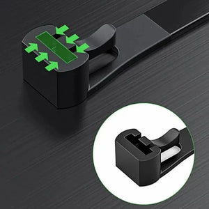 Conversions Tech 100 reusable black/white self-locking nylon zip ties with detachable buckle ties, 5x150 200 300 for wire management/home storage