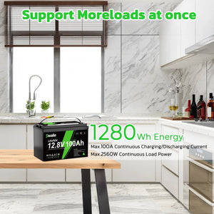 Conversions Tech 100Ah / 12 V 100AH 200AH 300AH Lifepo4 Battery Packs 12V 24V 48V Waterproof IP65 Lithium Battery for RV Golf Cart Home Storage System