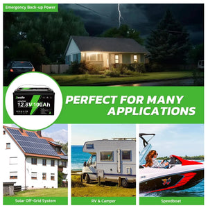 Conversions Tech 100Ah / 12 V 100AH 200AH 300AH Lifepo4 Battery Packs 12V 24V 48V Waterproof IP65 Lithium Battery for RV Golf Cart Home Storage System