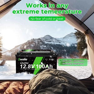 Conversions Tech 100Ah / 12 V 100AH 200AH 300AH Lifepo4 Battery Packs 12V 24V 48V Waterproof IP65 Lithium Battery for RV Golf Cart Home Storage System